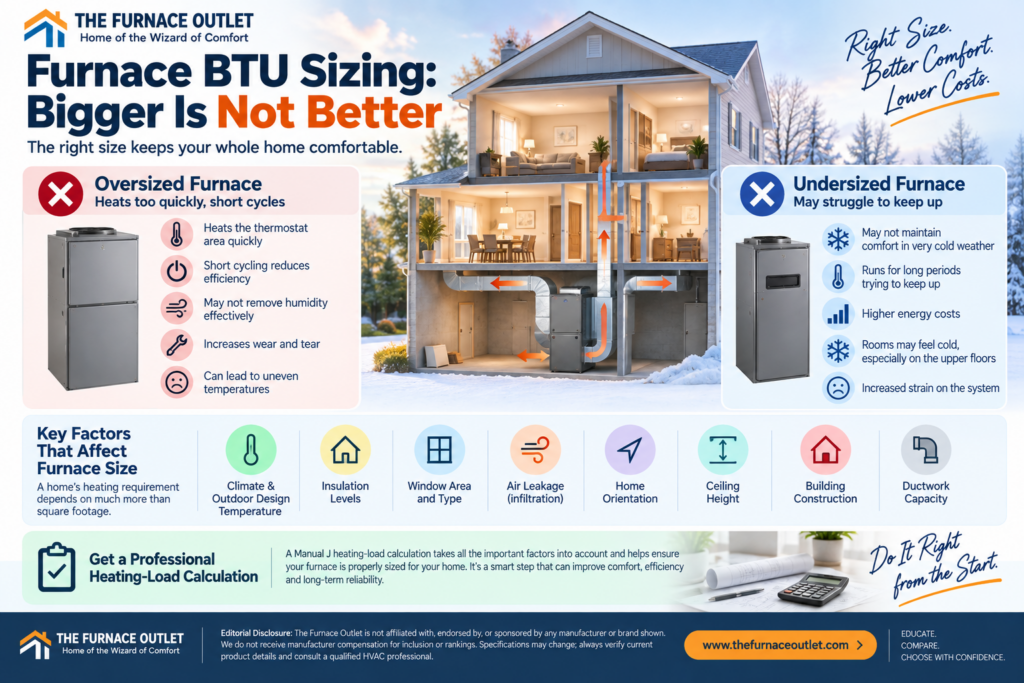 Furnace BTU Sizing: Bigger Is Not Better