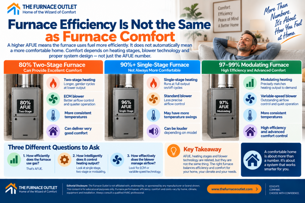 Furnace Efficiency Is Not the Same as Furnace Comfort