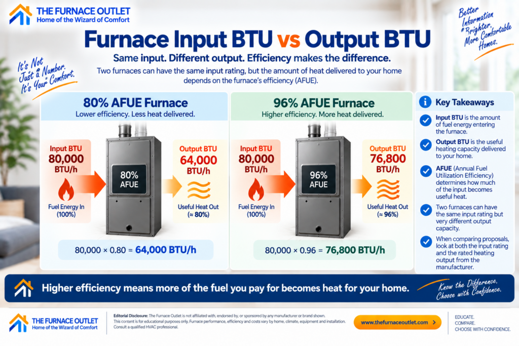Furnace Input BTU vs Output BTU
