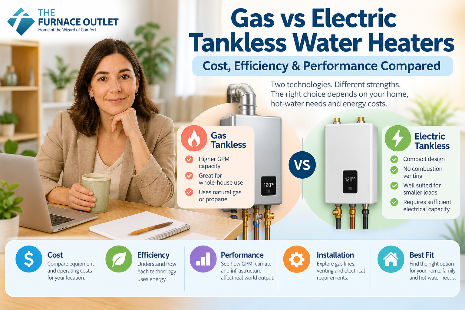 Gas vs Electric Tankless Water Heaters: Cost, Efficiency & Performance Compared