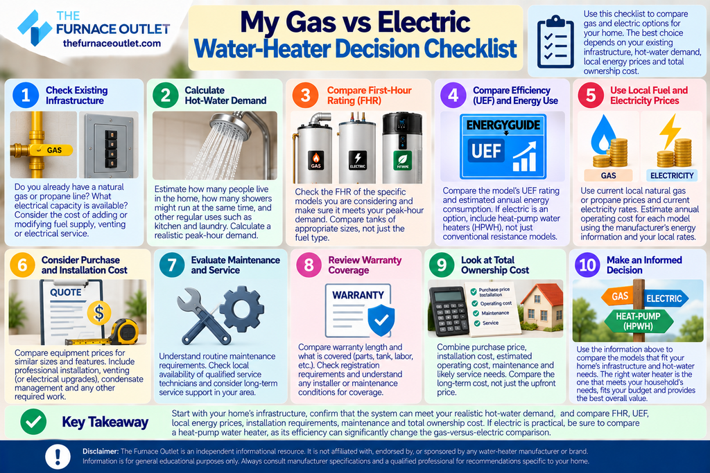 Gas vs Electric Water-Heater Decision Checklist
