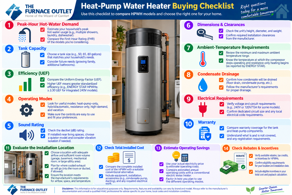 Heat-Pump Water Heater Buying Checklist