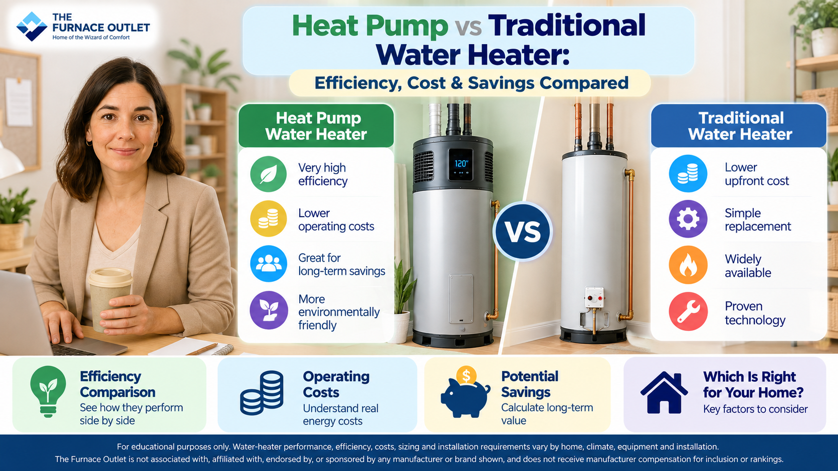 Heat Pump vs Traditional Water Heater Efficiency, Cost & Savings Compared
