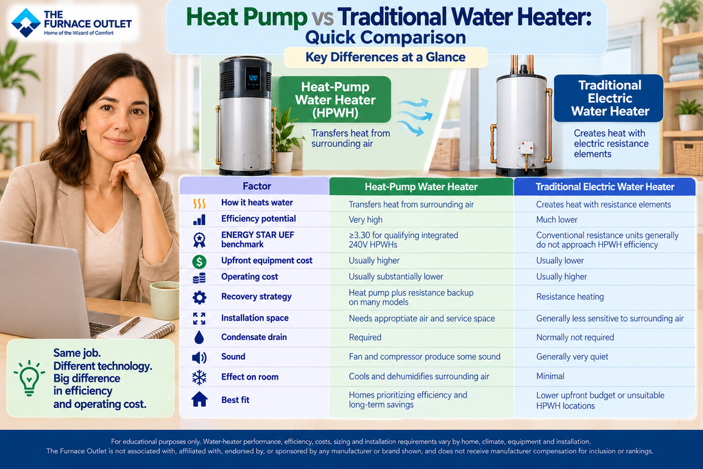 Heat Pump vs Traditional Water Heater Quick Comparison