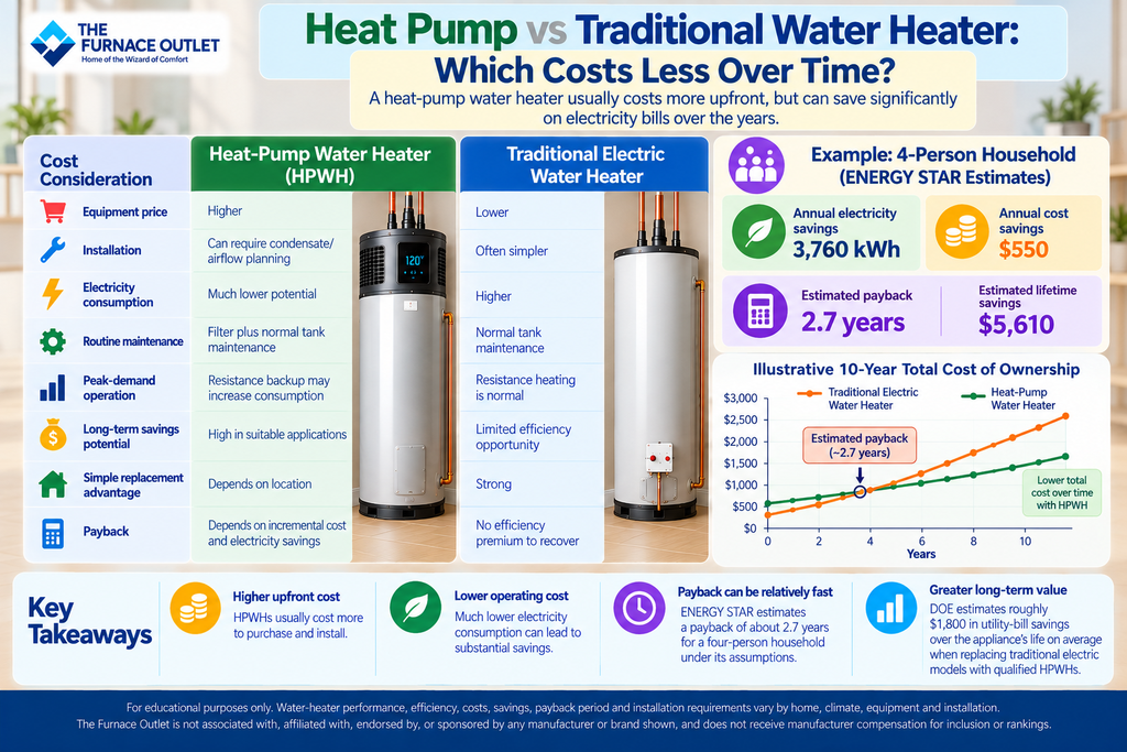 Heat Pump vs Traditional Water Heater Which Costs Less Over Time