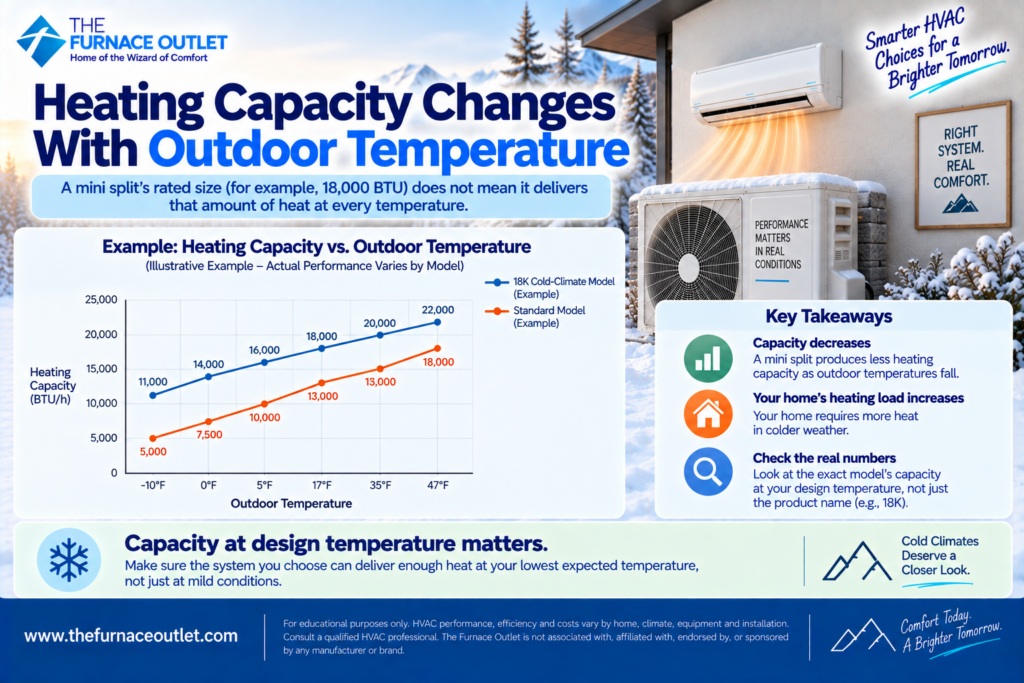 Heating Capacity Changes With Outdoor Temperature