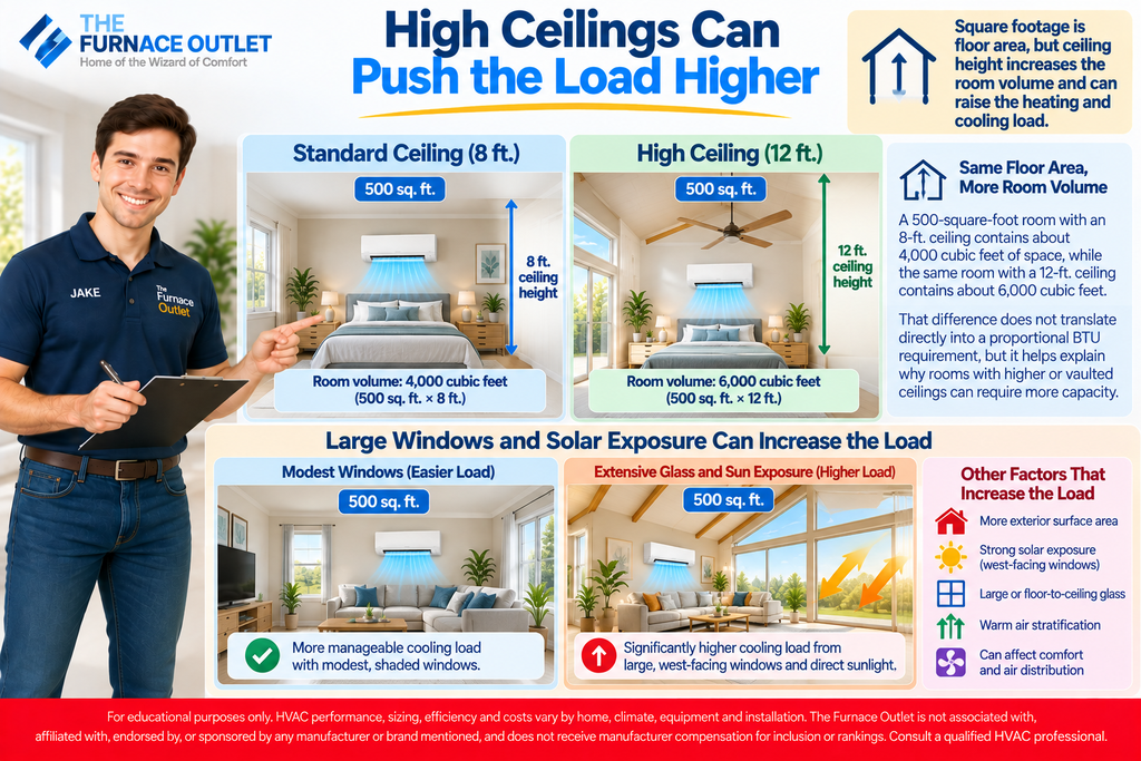 High Ceilings and Solar Heat Loads
