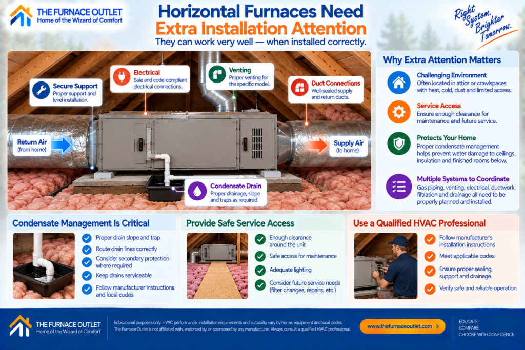 Horizontal Furnaces Need Extra Installation Attention