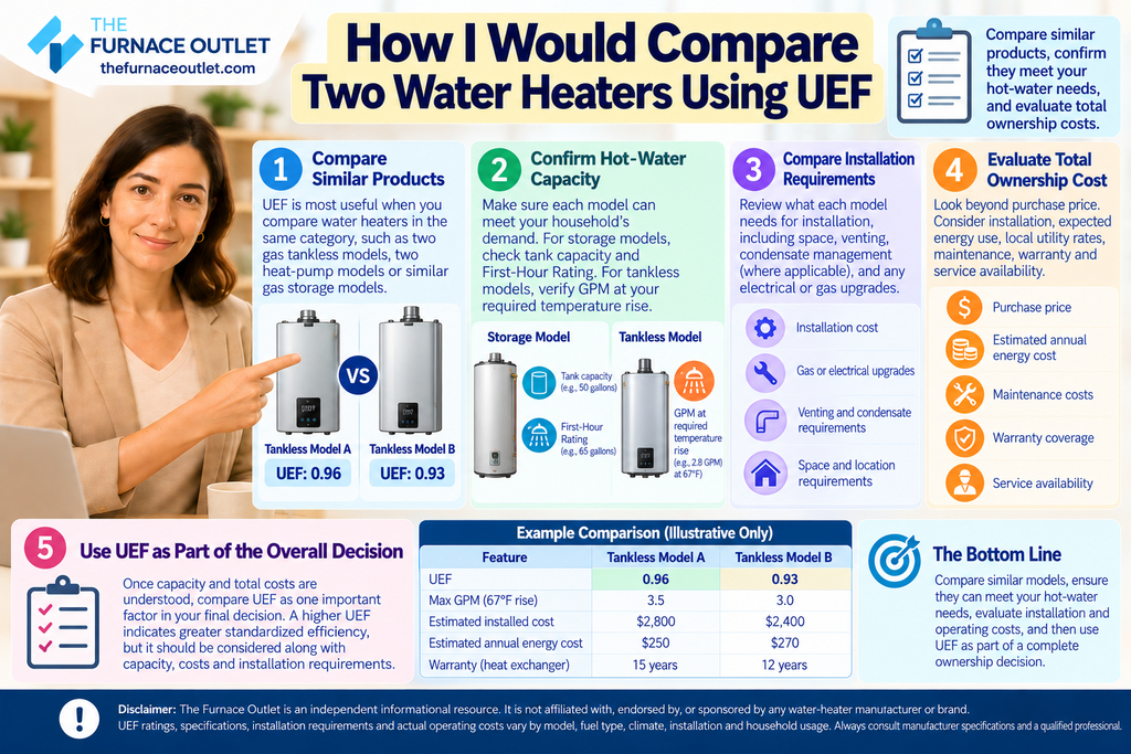 How I Would Compare Two Water Heaters Using UEF