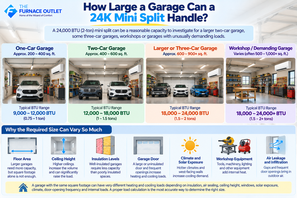 How Large a Garage Can a 24K Mini Split Handle