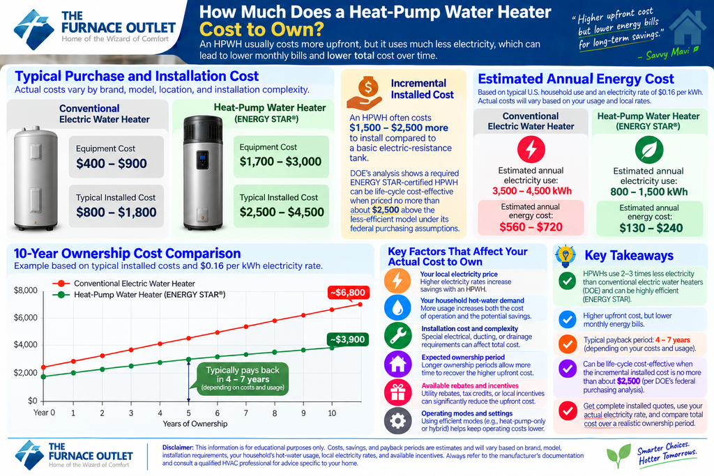 How Much Does a Heat-Pump Water Heater Cost to Own