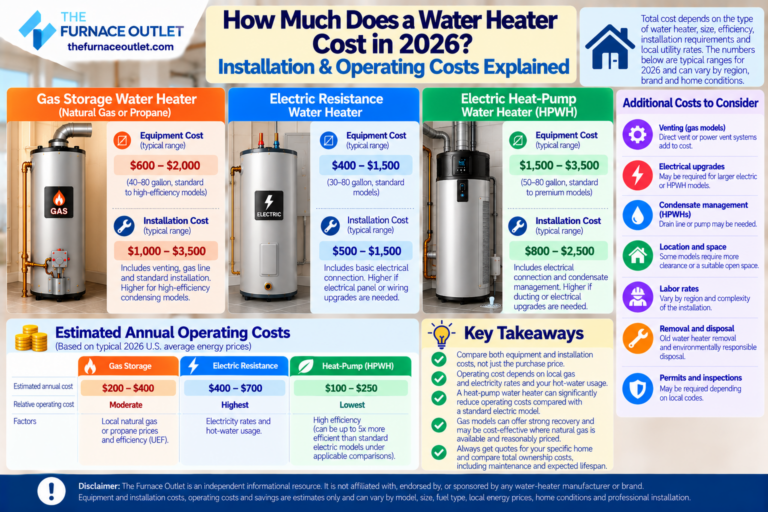 How Much Does a Water Heater Cost in 2026 Installation & Operating Costs Explained