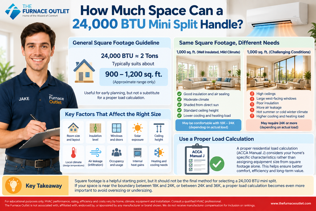 How Much Space Can a 24,000 BTU Mini Split Handle