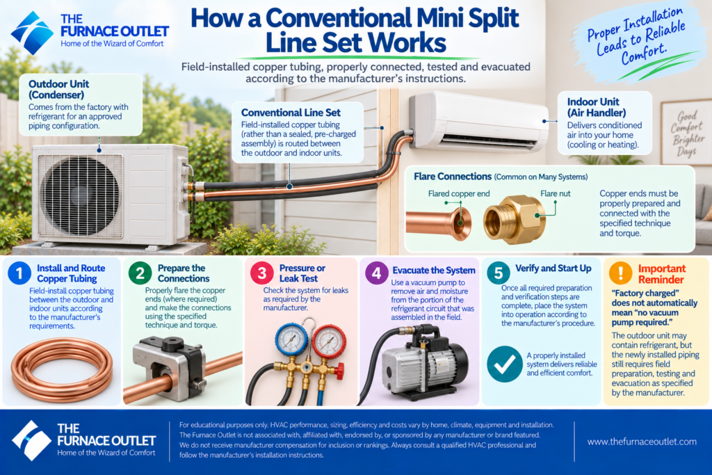 How a Conventional Mini Split Line Set Works