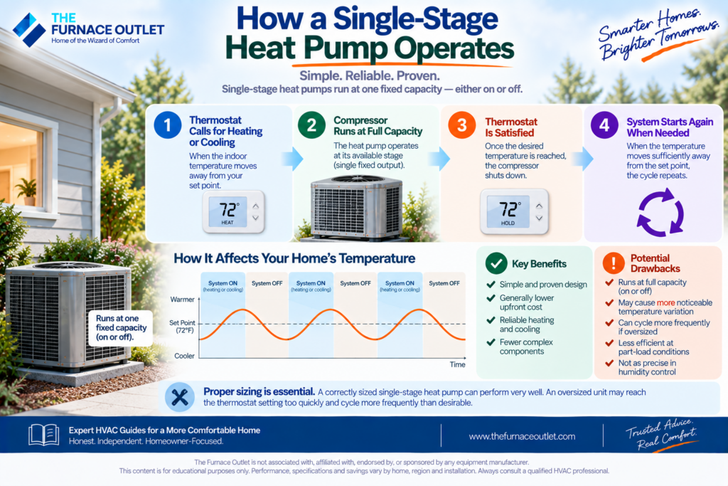 How a Single-Stage Heat Pump Operates