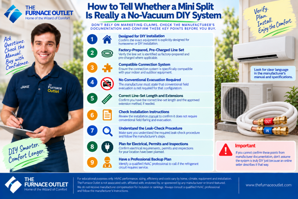 How to Tell Whether a Mini Split Is Really a No-Vacuum DIY System