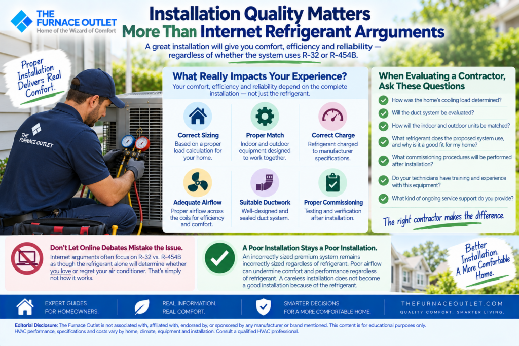 Installation Quality Matters More Than Internet Refrigerant Arguments