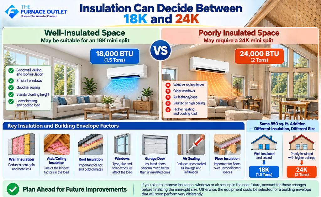 Insulation Can Decide Between 18K and 24K