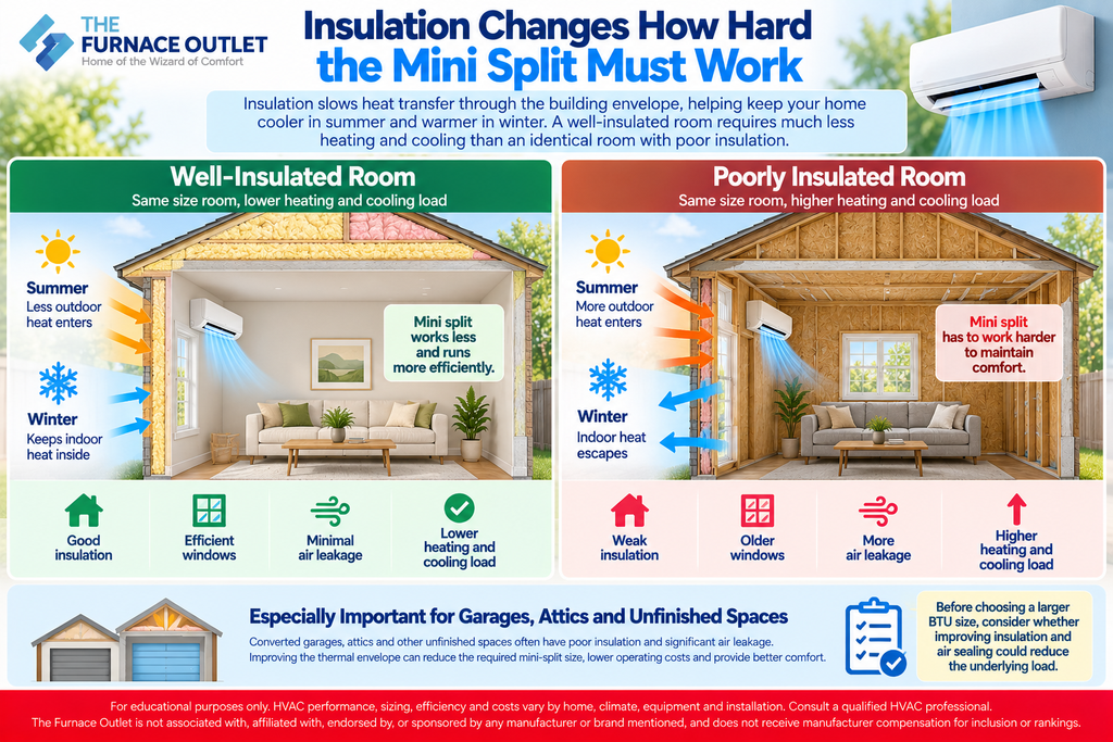 Insulation Changes How Hard the Mini Split Must Work