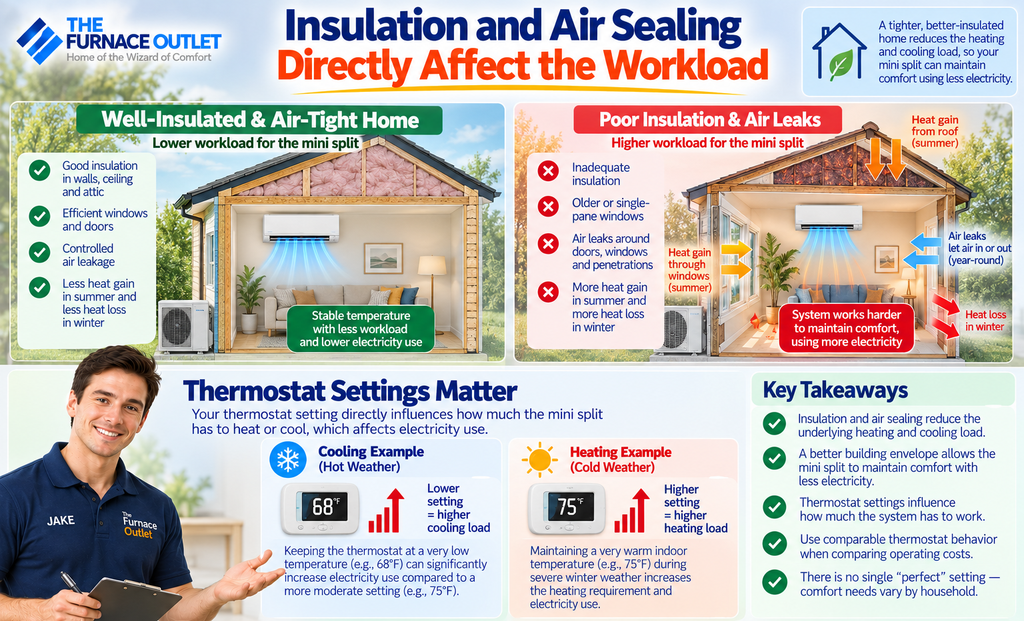 Insulation and Air Sealing Directly Affect the Workload