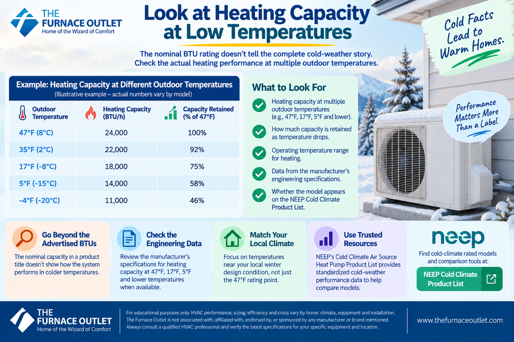 Look at Heating Capacity at Low Temperatures