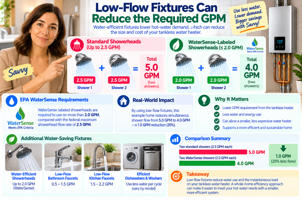 Low-Flow Fixtures Can Reduce the Required GPM
