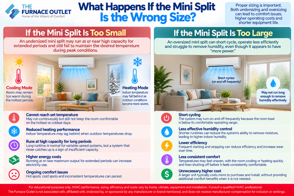 Mini Split Sizing Too Small vs Too Large