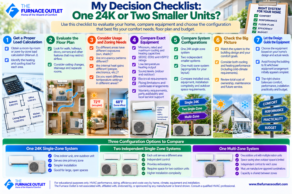 My Decision Checklist One 24K or Two Smaller Units
