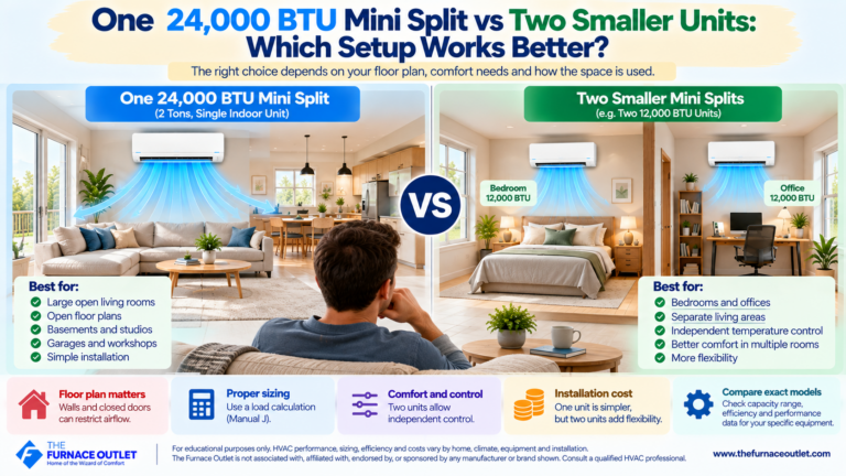 One 24,000 BTU Mini Split vs Two Smaller Units Which Setup Works Better