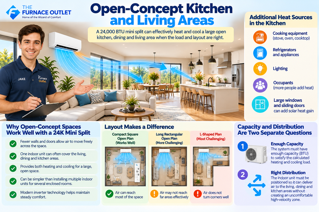 Open-Concept Kitchen and Living Areas