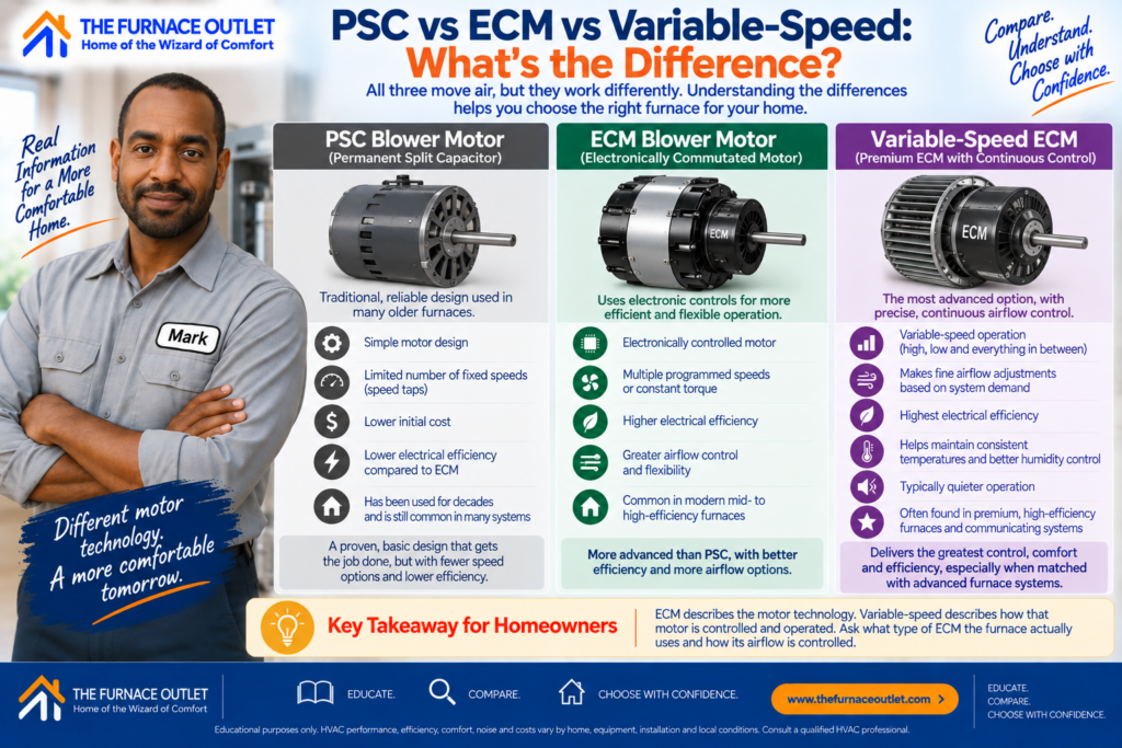 PSC vs ECM vs Variable-Speed What's the Difference