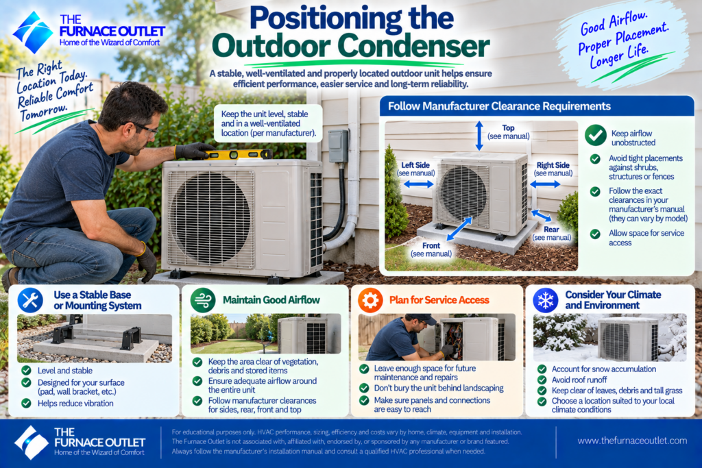 Positioning the Outdoor Condenser