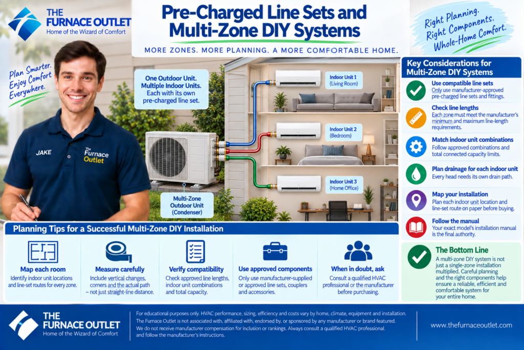Pre-Charged Line Sets and Multi-Zone DIY Systems