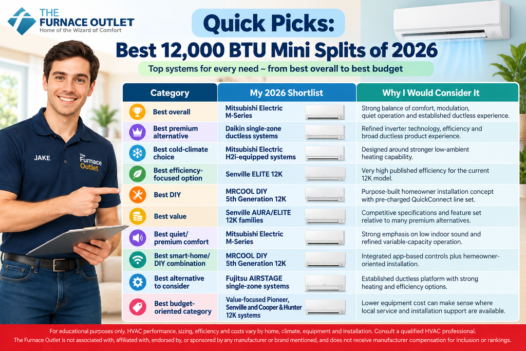Quick Picks Best 12,000 BTU Mini Splits of 2026
