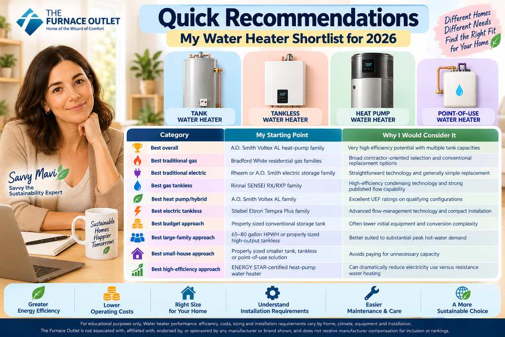 Quick Recommendations My Water Heater Shortlist for 2026