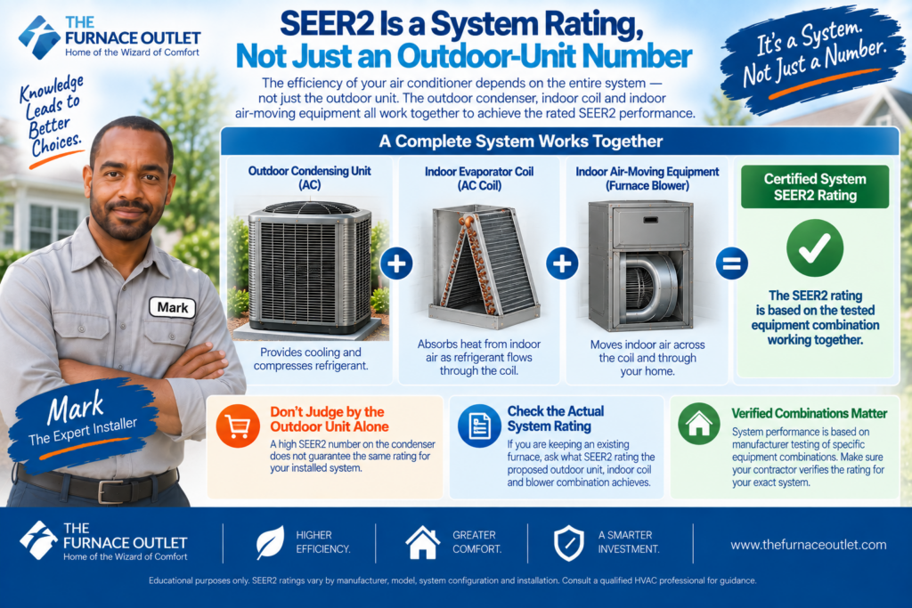 SEER2 Is a System Rating, Not Just an Outdoor-Unit Number