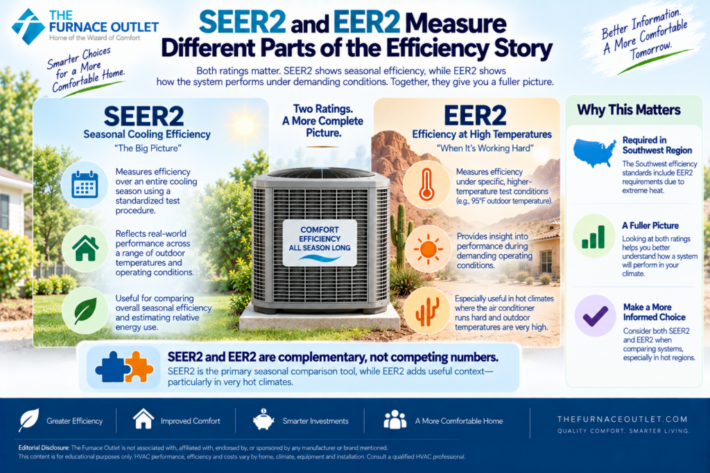 SEER2 and EER2 Measure Different Parts of the Efficiency Story