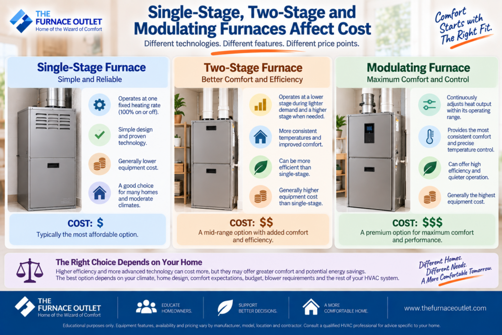 Single-Stage, Two-Stage and Modulating Furnaces Affect Cost