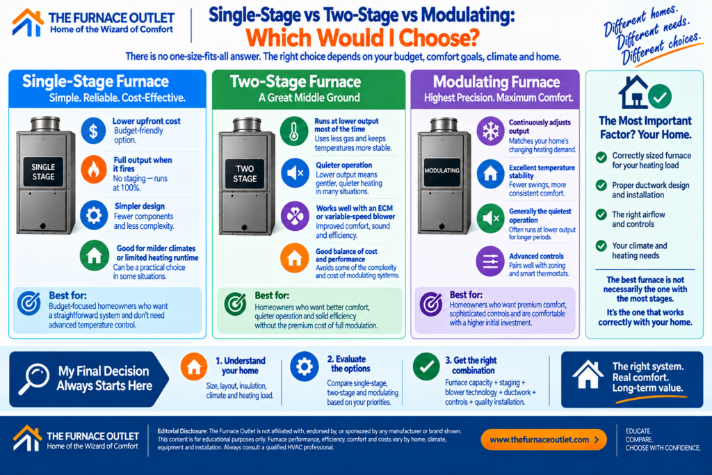 Single-Stage vs Two-Stage vs Modulating: Which Would I Choose