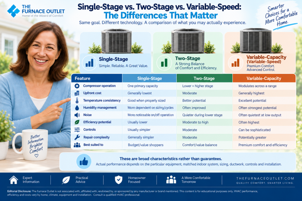 Single-Stage vs. Two-Stage vs. Variable-Speed: The Differences That Matter