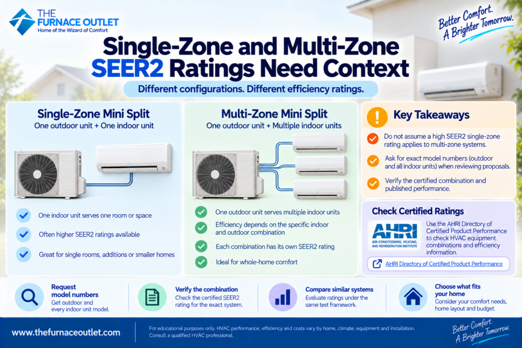 Single-Zone and Multi-Zone SEER2 Ratings Need Context