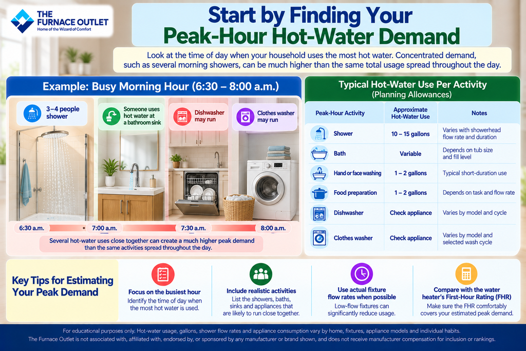Start by Finding Your Peak-Hour Hot-Water Demand
