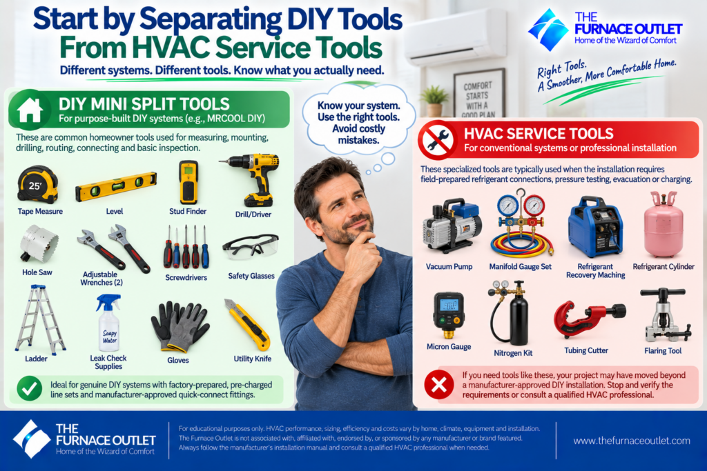 Start by Separating DIY Tools From HVAC Service Tools