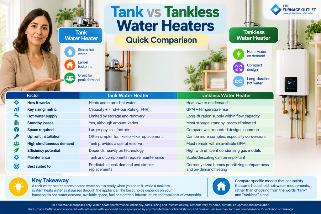 Tank vs Tankless Water Heaters Quick Comparison