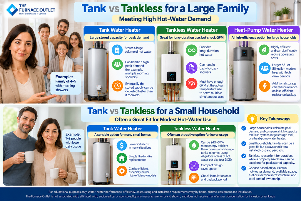 Tank vs Tankless for a Large Family