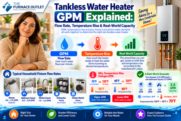 Tankless Water Heater GPM Explained: Flow Rate, Temperature Rise & Real-World Capacity