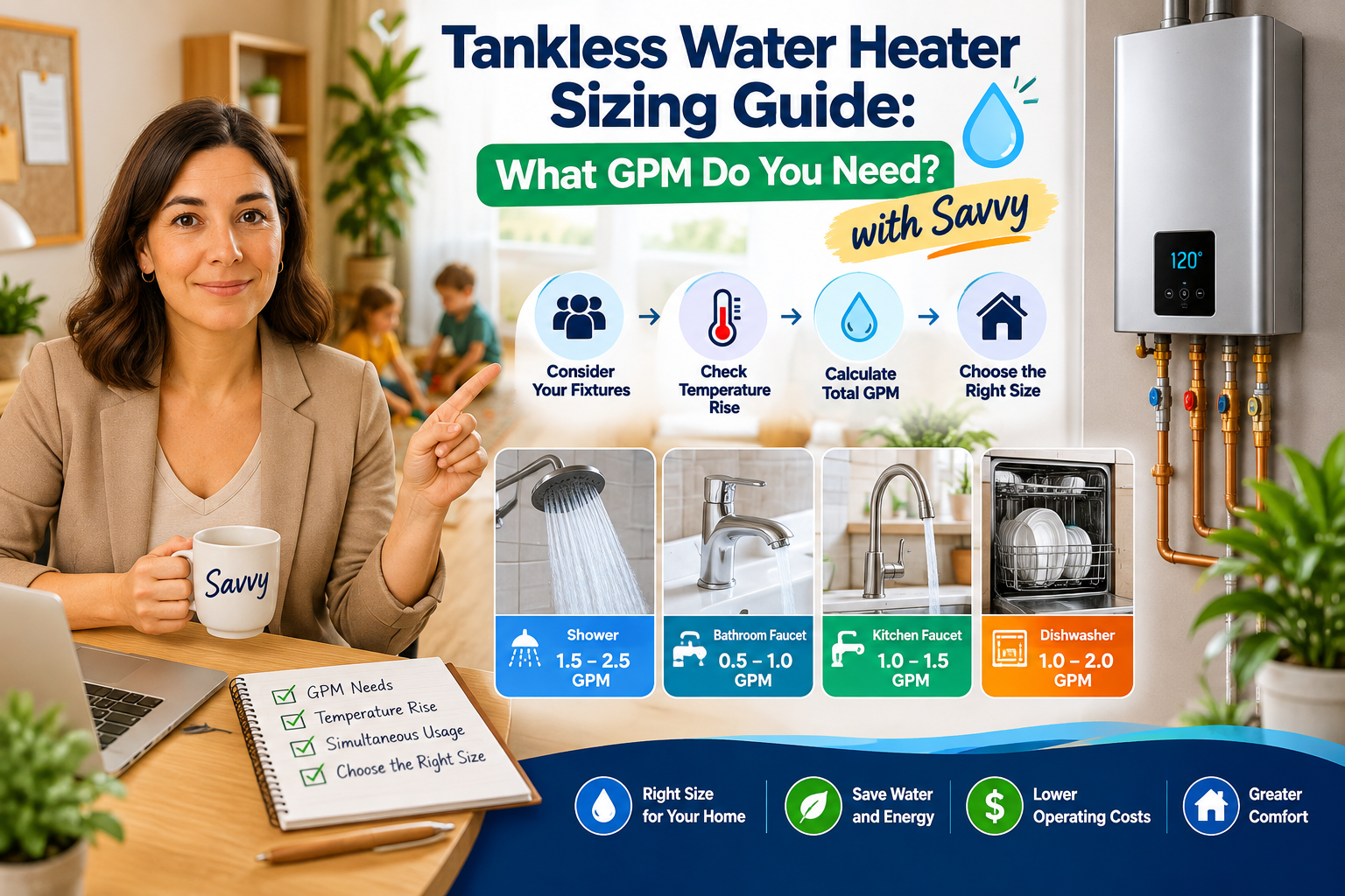 Tankless Water Heater Sizing Guide: What GPM Do You Need?