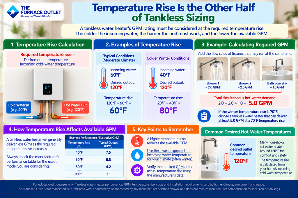 Temperature Rise Is the Other Half of Tankless Sizing
