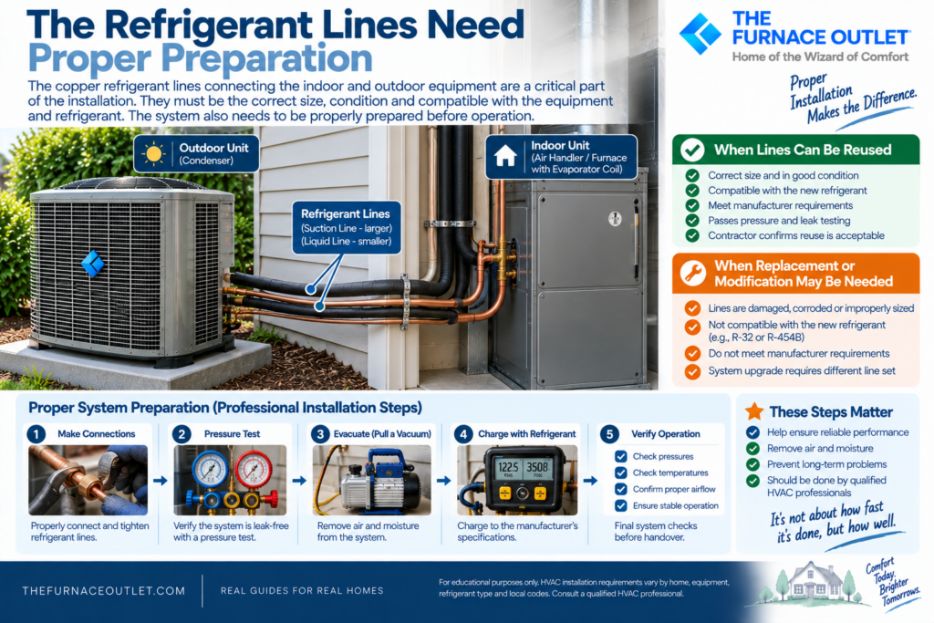 The Refrigerant Lines Need Proper Preparation