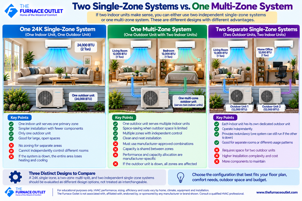 Two Single-Zone Systems vs. One Multi-Zone System
